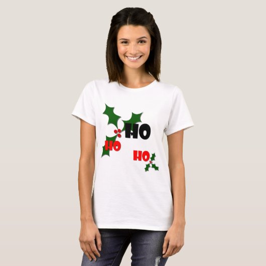 Ho Ho Ho Holly & Berries Shirt (Voorkant volledig)