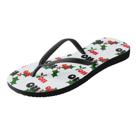 Ho Ho Ho Holly & Berries Teenslippers (Schuin)