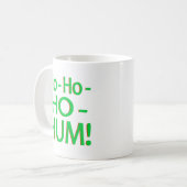 "Ho-Ho-Ho-Hum" Green Logo Koffiemok (Voorkant links)
