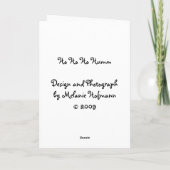 Ho Ho Ho Humm Feestdagen Kaart (Achterkant)