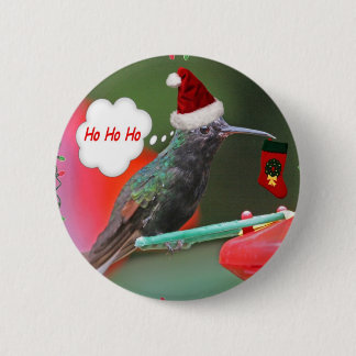 Ho Ho Ho Hummingbird Ronde Button 5,7 Cm