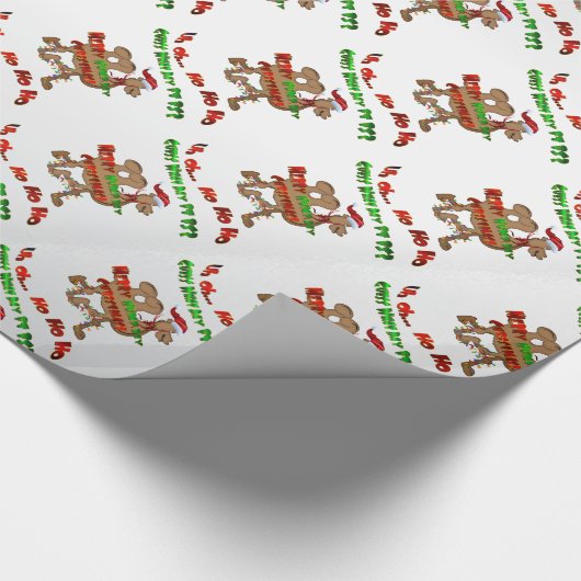 Ho Ho Ho Hump Day kerstkamelenpakpapier Cadeaupapier (Hoek)