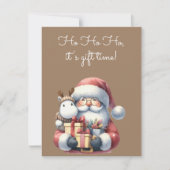 🎅 Ho Ho Ho, It's Gift Time! 🎁 🎅 Kaart (Voorkant)