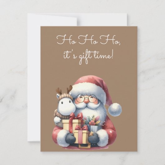 🎅 Ho Ho Ho, It's Gift Time! 🎁 🎅 Kaart (Voorkant)