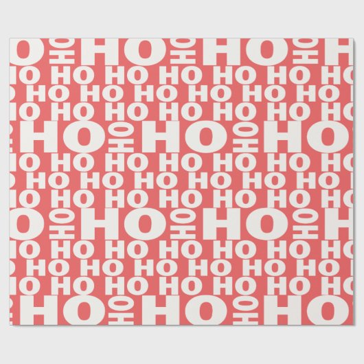 Ho Ho Ho Jokes Pattern Santa Gezegde Ho Ho Chris Cadeaupapier (Vlak)