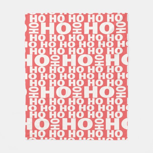 Ho Ho Ho Jokes Pattern Santa Gezegde Ho Ho Chris Fleece Deken (Voorkant)