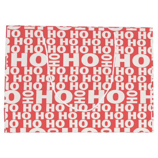 Ho Ho Ho Jokes Pattern Santa Gezegde Ho Ho Chris Groot Cadeauzakje (Achterkant)