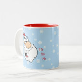 Ho Ho Ho Jolly Ole St. Nick Tweekleurige Koffiemok (Voorkant links)