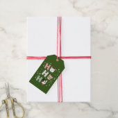 Ho Ho Ho Katten Vrolijk Kerstfeest Cadeaulabel (Met Touw)