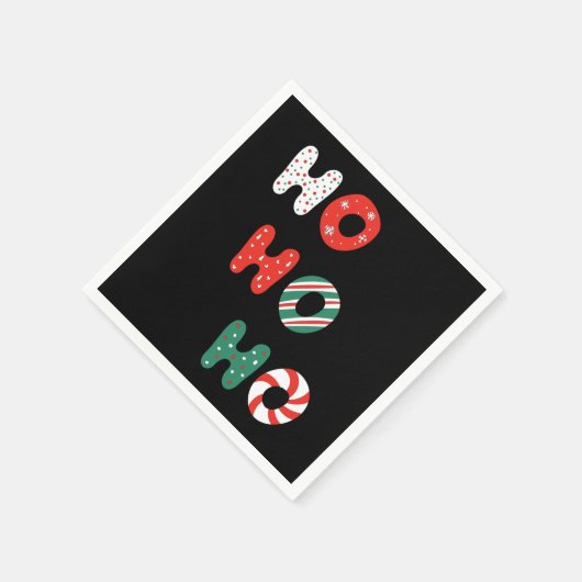 Ho Ho Ho Kerst 3 Laags Servetten (Hoek)