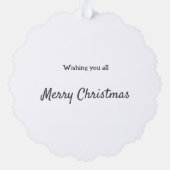 Ho Ho Ho Kerst aangepaste Ornament Kaart (Achterkant)