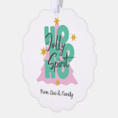 Ho Ho Ho Kerst aangepaste Ornament Kaart (Links)