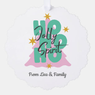 Ho Ho Ho Kerst aangepaste Ornament Kaart