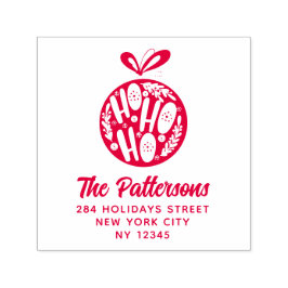 Ho Ho Ho Kerst Bauble Zelfinktende Stempel