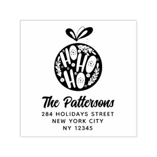 Ho Ho Ho Kerst Bauble Zelfinktende Stempel