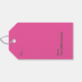 Ho Ho Ho Kerst Cadeaus Custom Name Cadeaulabel (Achterkant Horizontaal)