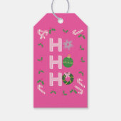 Ho Ho Ho Kerst Cadeaus Custom Name Cadeaulabel (Voorkant)