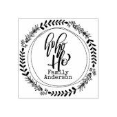 HO HO HO Kerst Calligrafie Gepersonaliseerde NAAM Rubberstempel (Afrduk)