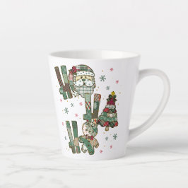 Ho Ho Ho Kerst Patchwork Latte Mok