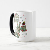 Ho Ho Ho Kerst Patchwork Magische Mok (Voorkant links)
