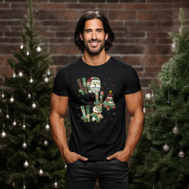 Ho Ho Ho Kerst Patchwork T-shirt