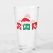 Ho Ho Ho | Kerst Periodiek Tafel Nerd Humor Glas (Achterkant)