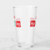 Ho Ho Ho | Kerst Periodiek Tafel Nerd Humor Glas (Links)