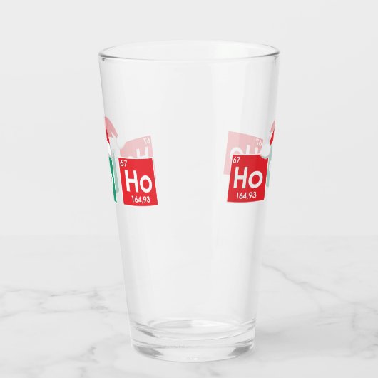 Ho Ho Ho | Kerst Periodiek Tafel Nerd Humor Glas (Links)
