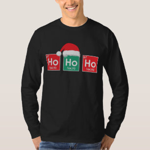 Ho Ho Ho Kerst Periodiek Tafel Nerd Humor T-shirt