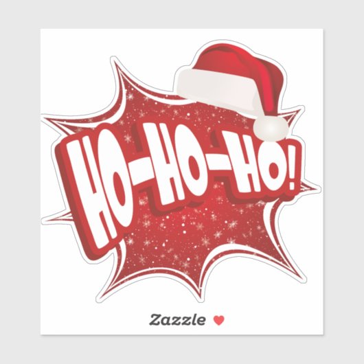 Ho Ho Ho | Kerst Pet Modern Sticker (Vel)