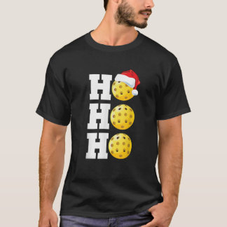 Ho Ho Ho Kerst Pickleball Funny Xmas Mannen Vrouwe T-shirt