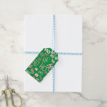 HO HO HO Kerst tekstpatroon wit groen rood