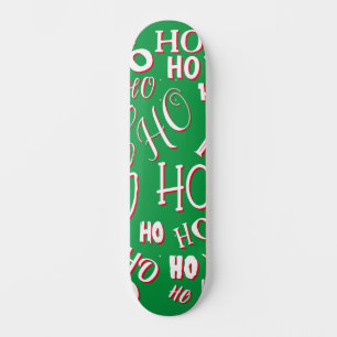 HO HO HO Kerst tekstpatroon wit groen rood Persoonlijk Skateboard