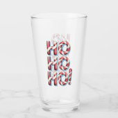 Ho Ho Ho! Kerst typografie Glas (Achterkant)