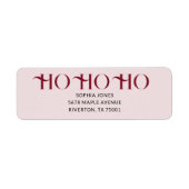 Ho Ho Ho Kerst Vintage Etiket (Voorkant)