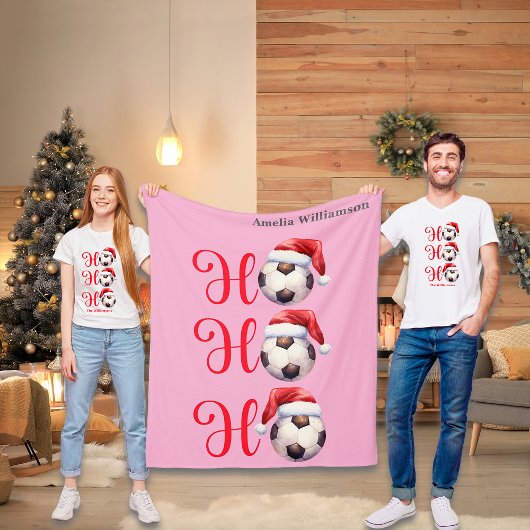 Ho Ho Ho Kerst Voetbal Fleece Deken