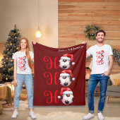Ho Ho Ho Kerst Voetbal Fleece Deken