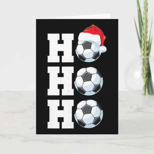Ho Ho Ho Kerst Voetbal Trui Kerstman Hoed Grappig Kaart