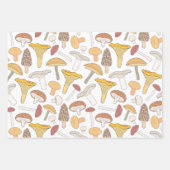 Ho ho ho kerstbomen en paddenstoelenpatroon Schatt Inpakpapier Vel (Voorkant 3)