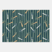 Ho ho ho kerstbomen en paddenstoelenpatroon Schatt Inpakpapier Vel (Voorkant 2)