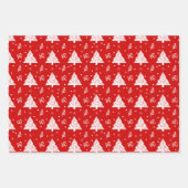 Ho ho ho kerstbomen en paddenstoelenpatroon Schatt Inpakpapier Vel (Voorkant)