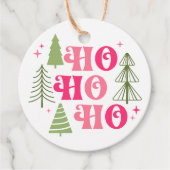 Ho Ho Ho kerstboom - Label met cadeaus (Voorkant)