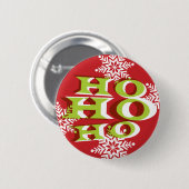Ho Ho Ho kerstButton Ronde Button 5,7 Cm (Voorkant /achterkant)