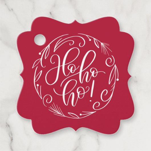 Ho Ho Ho kerstcadeaubonade met feestdag Label (Voorkant)