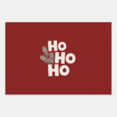 Ho Ho Ho Kerstcadeaus Seizoensgebonden Inpakpapier Vel (Voorkant)