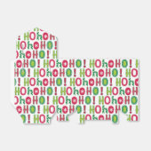 Ho Ho Ho Kerstfeest Fun Modern Red Green Pattern Bedankdoosjes (Uitgevouwen)
