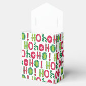 Ho Ho Ho Kerstfeest Fun Modern Red Green Pattern Bedankdoosjes (Geopend)