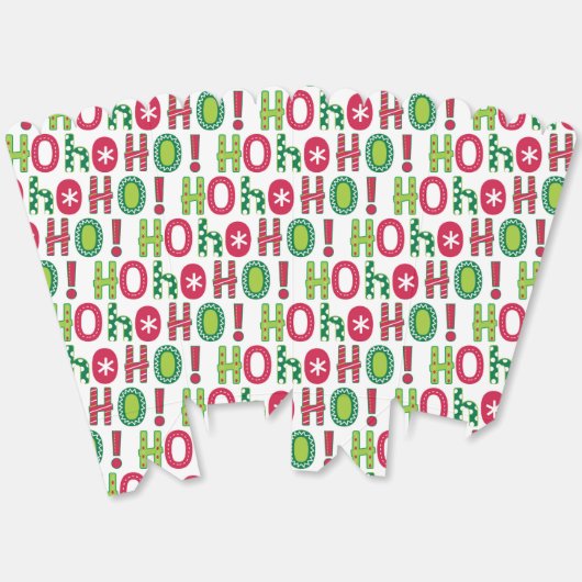 Ho Ho Ho Kerstfeest Fun Modern Red Green Pattern Bedankdoosjes (Ongevouwen)
