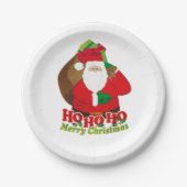 Ho ho ho kerstfeest Santa papier bord (Voorkant)