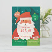 Ho Ho Ho Kerstfeest | Schattigee kerstvakantie Kaart (Staand voorkant)